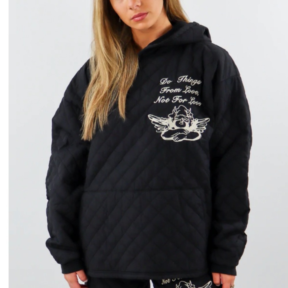 BOYS LIE QUILTED HOODIE